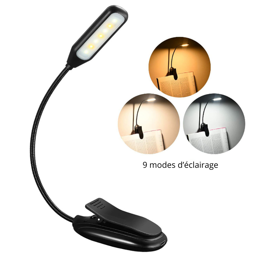 Lampe de lecture à pince