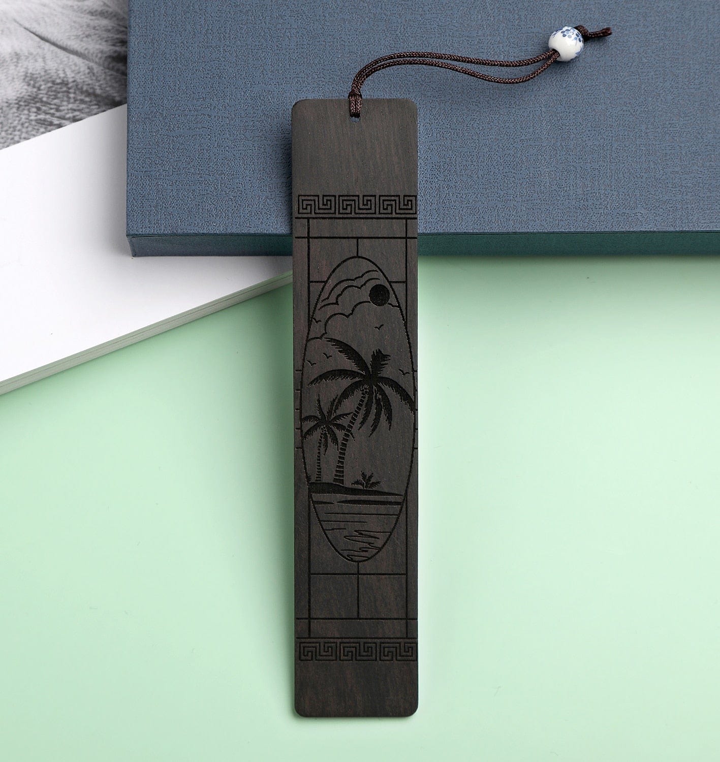 lecture-facile Coffret marque-page bois sculpté à la main (x4)