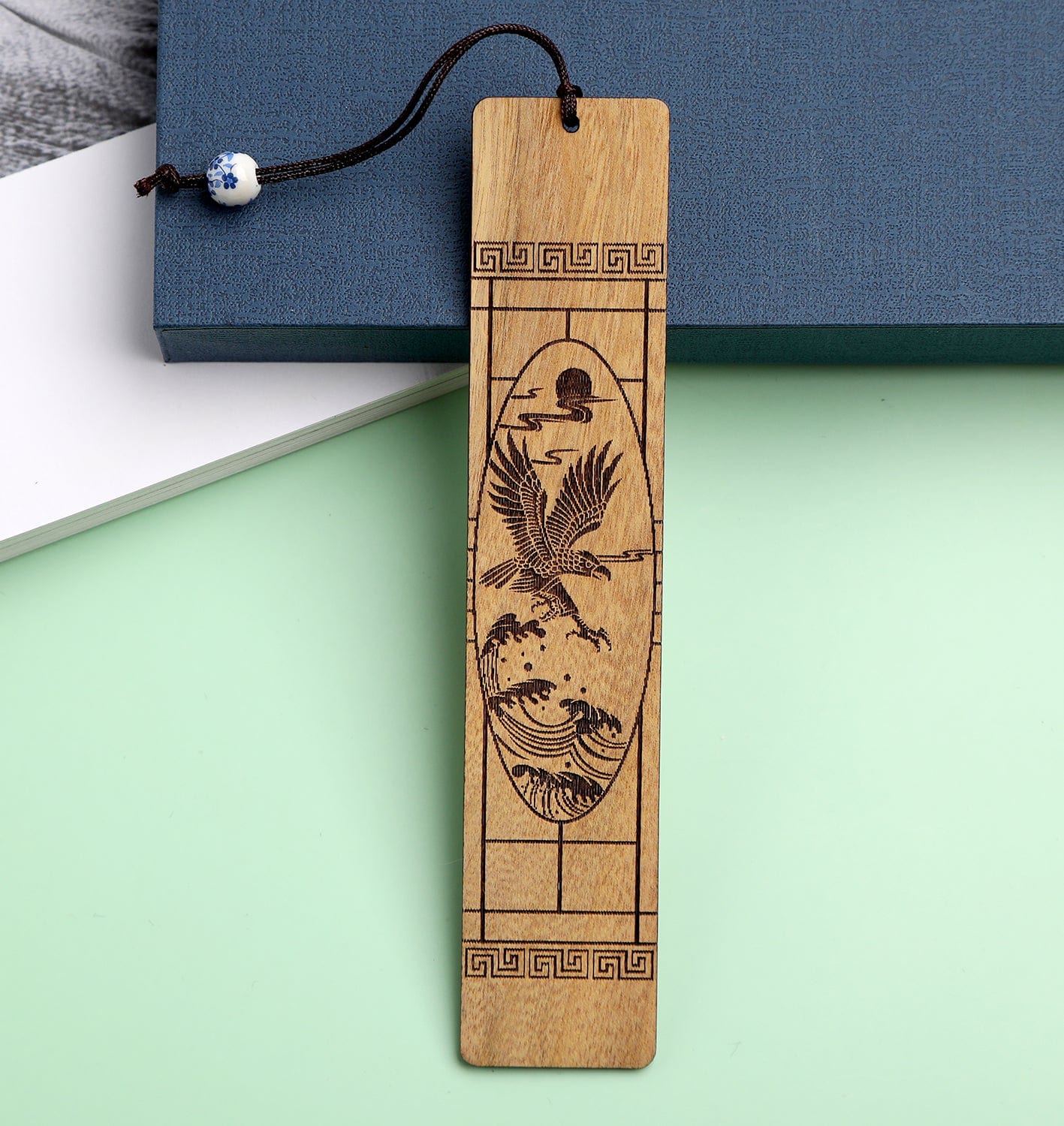 lecture-facile Coffret marque-page bois sculpté à la main (x4)