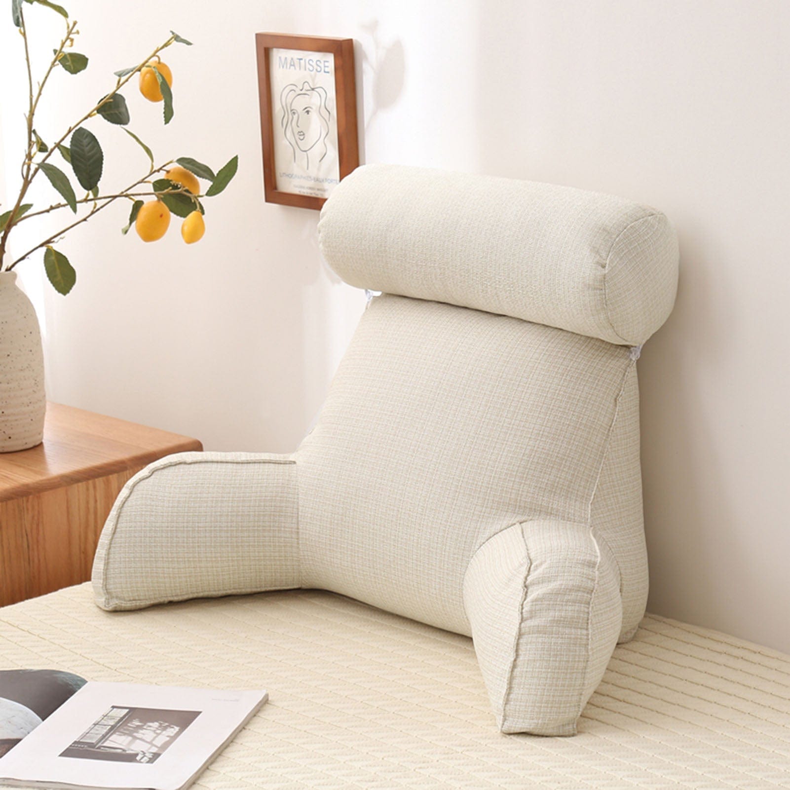 lecture-facile Coussin Coussin de lecture blanc