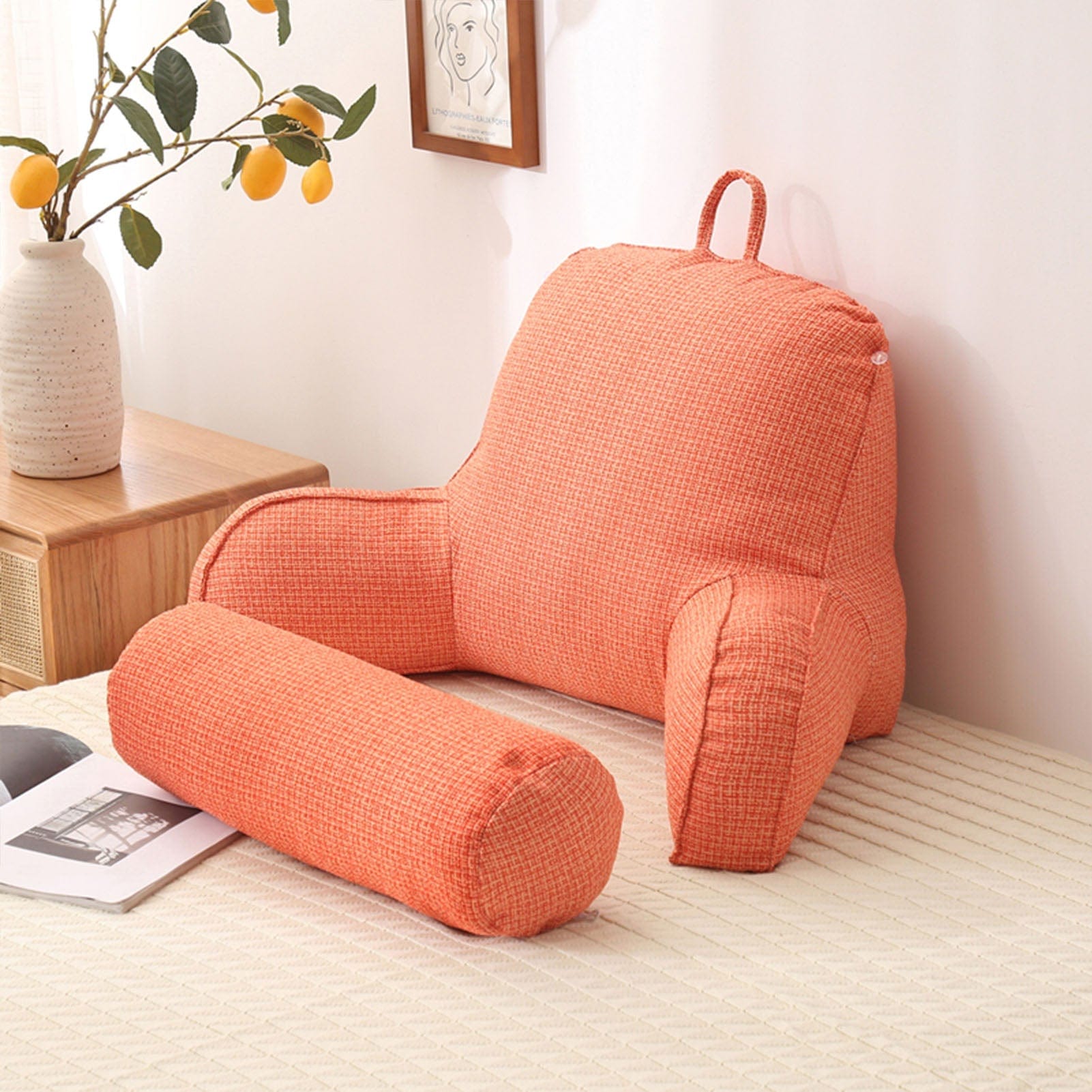 lecture-facile Coussin Coussin de lecture orange