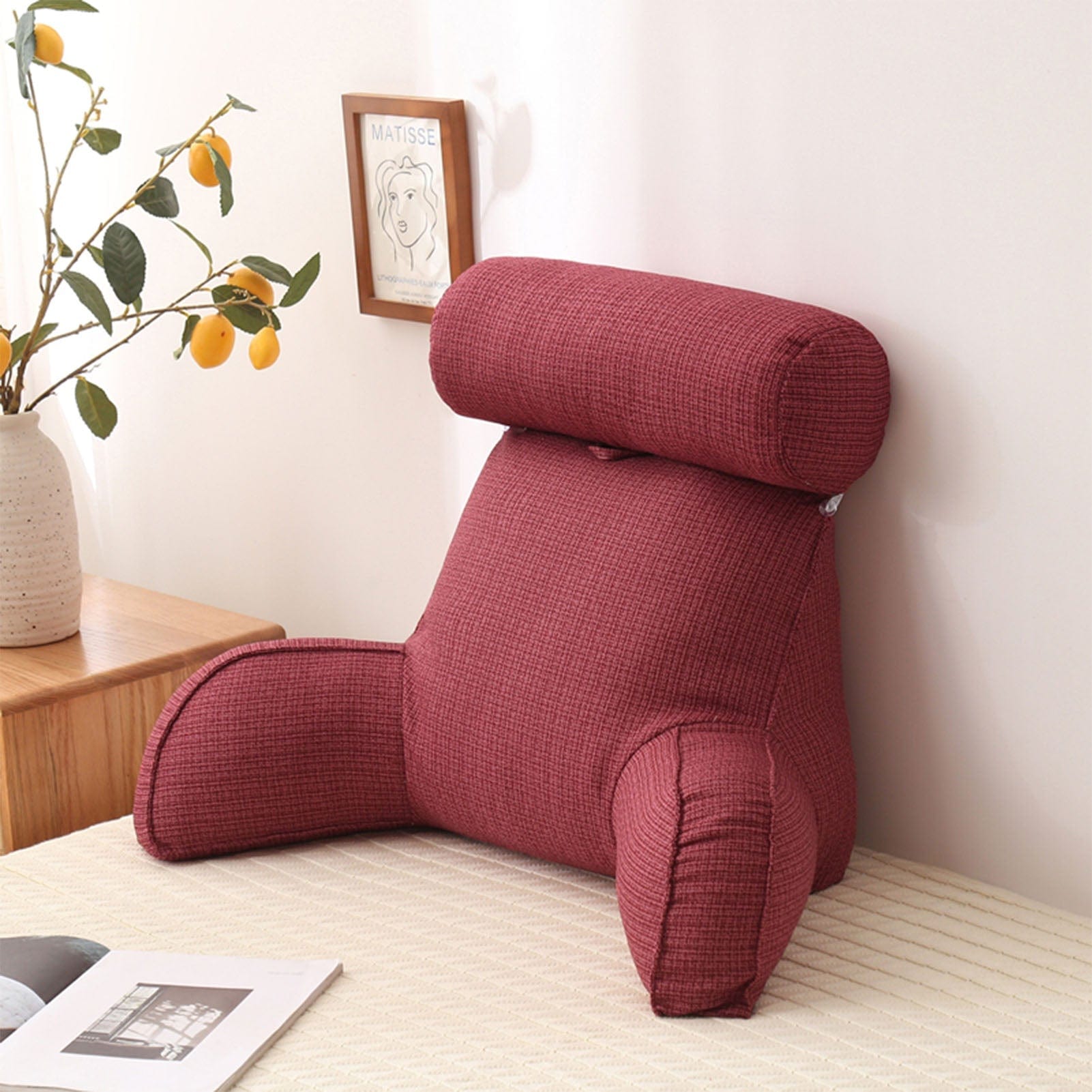 lecture-facile Coussin Coussin de lecture rouge