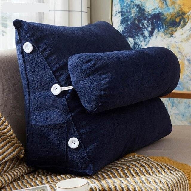 lecture-facile Coussin Coussin triangulaire bleu marine