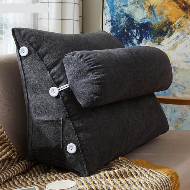 lecture-facile Coussin Coussin triangulaire noir