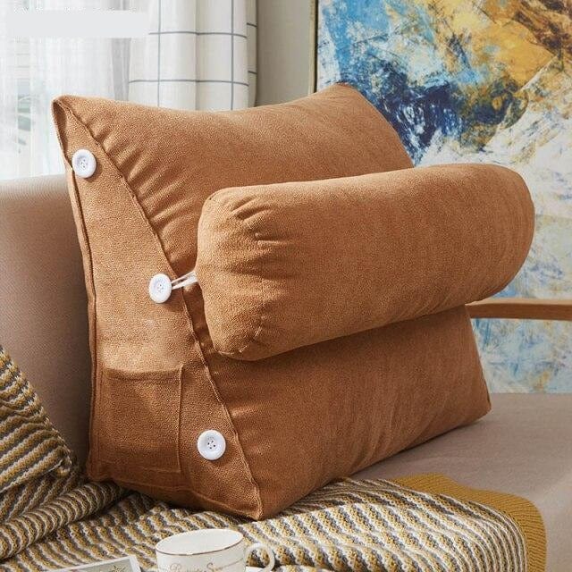 lecture-facile Coussin Coussin triangulaire orange