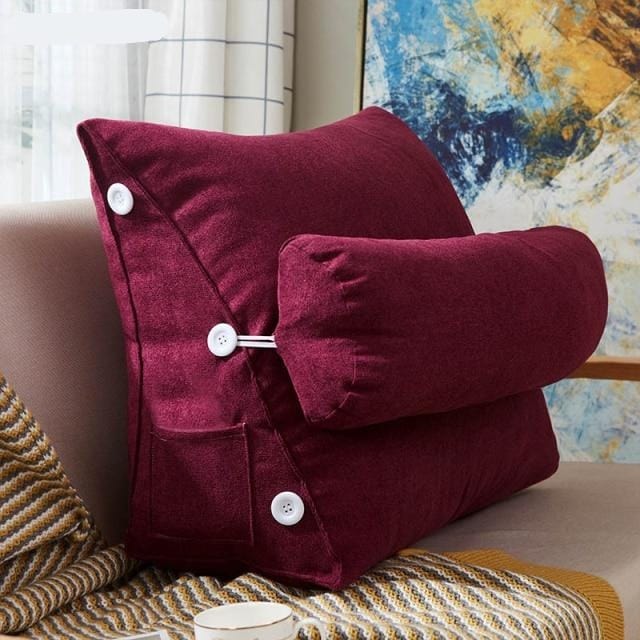 lecture-facile Coussin Coussin triangulaire rouge