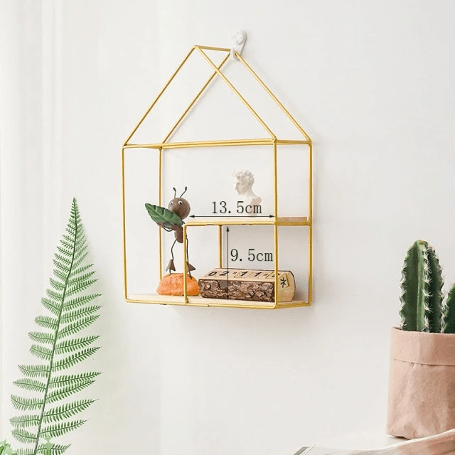 lecture-facile Étagère Dorée Étagère à livre maison