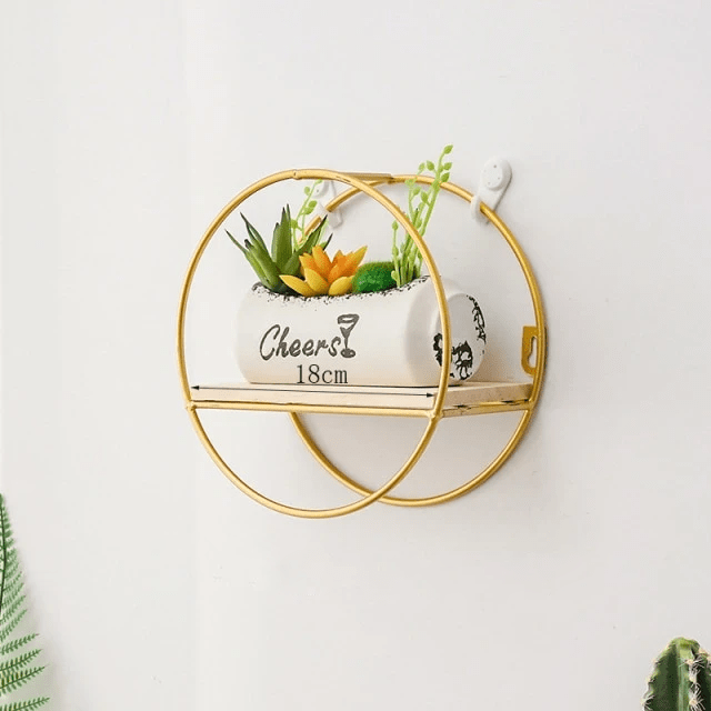 lecture-facile Étagère Dorée Étagère à livre ronde