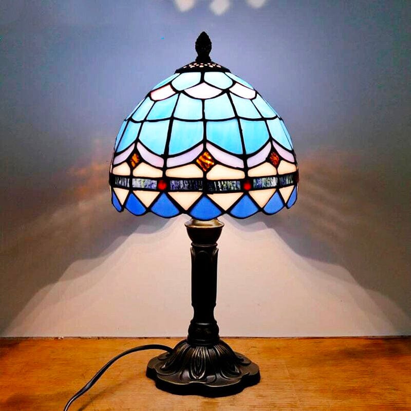Lampe de chevet Tiffany Bleue