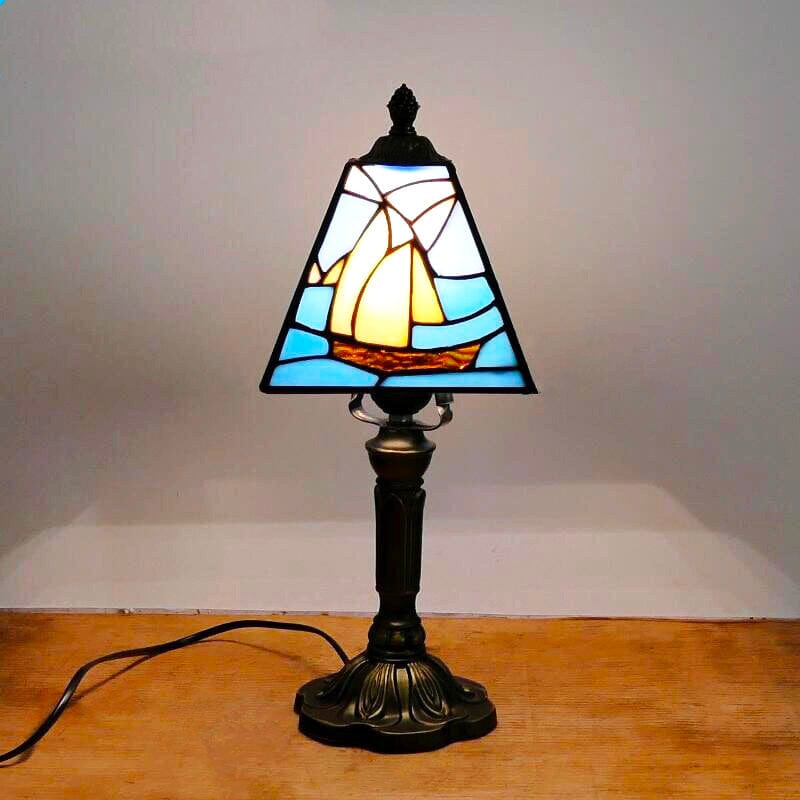 Lampe de chevet Tiffany Bleue