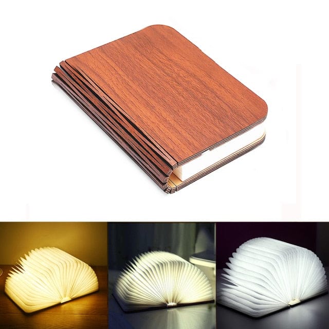 lecture-facile Marron / S 10x8x2cm Lampe livre décoration