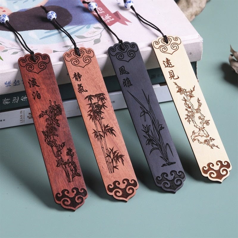 lecture-facile Lot de marque-page en bambou motif chinois