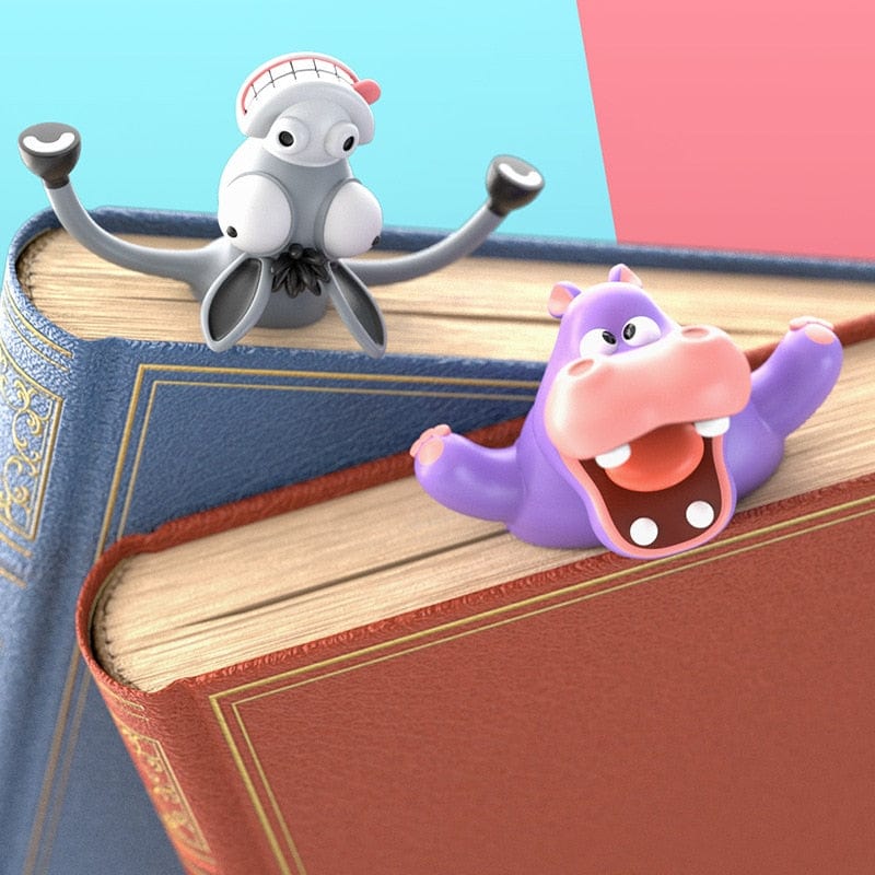 lecture-facile Marque-page Marque page hippopotame