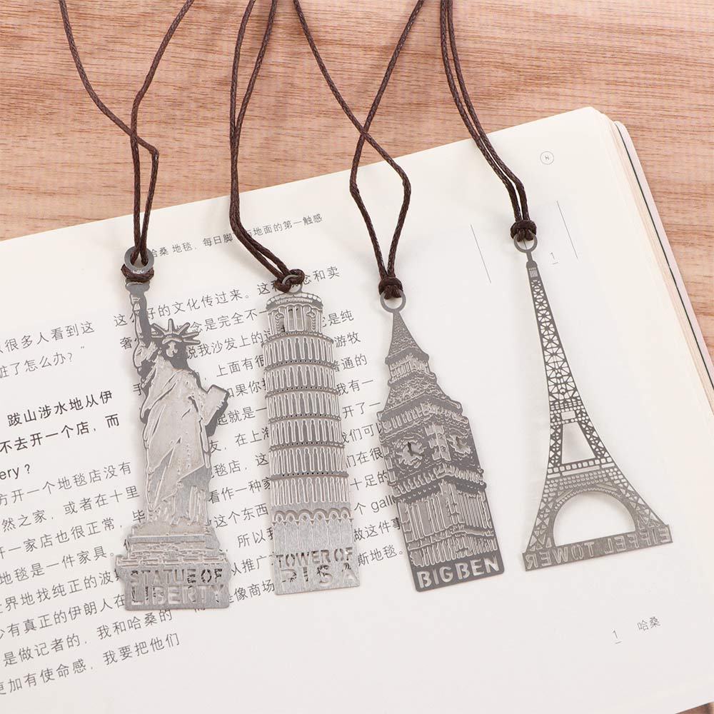 lecture-facile Marque-Page MONUMENT (Tour Eiffel, Statue de la Liberté, Tour de Pise, BigBen)