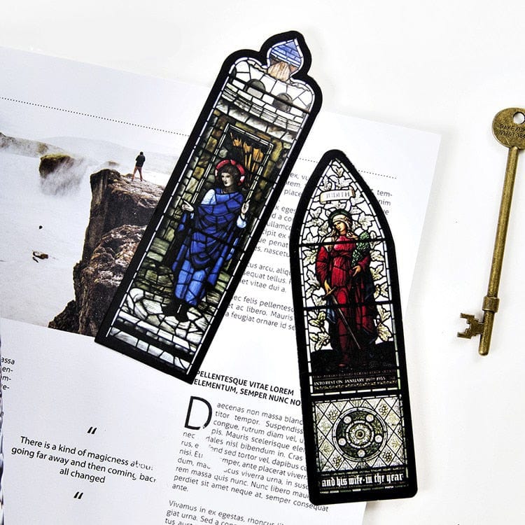 lecture-facile Marque page motif vitrail catholique