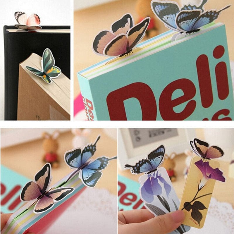 lecture-facile Marque-Page Papillon 3D en Papier