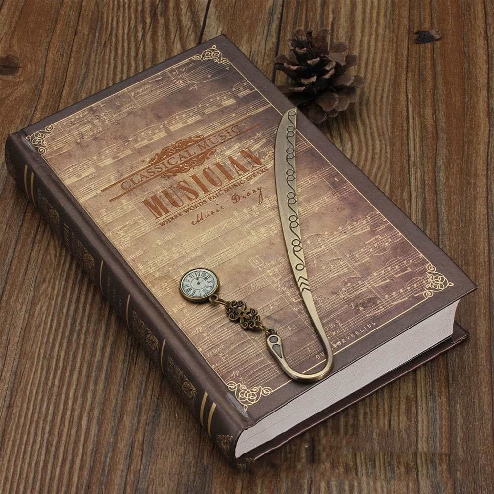 lecture-facile Marque-page pendentif horloge