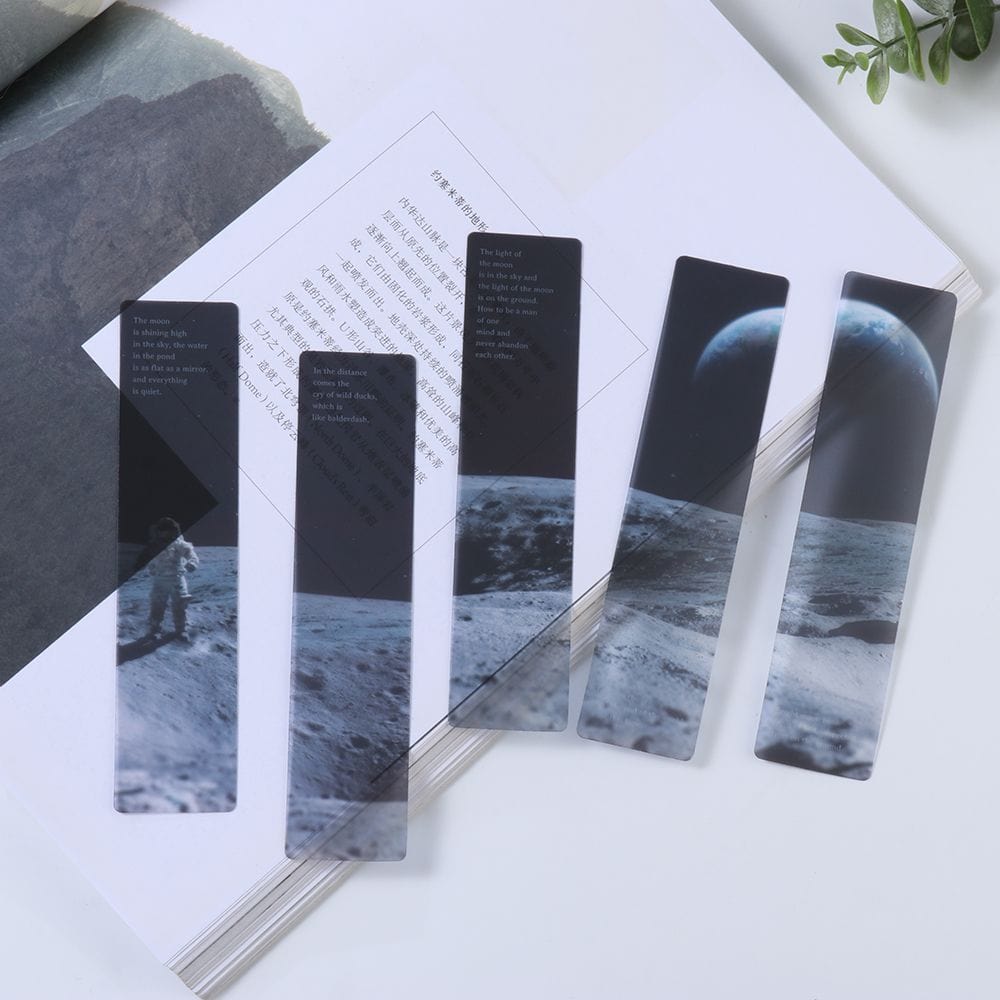 lecture-facile Marque-page photographie lune et terre