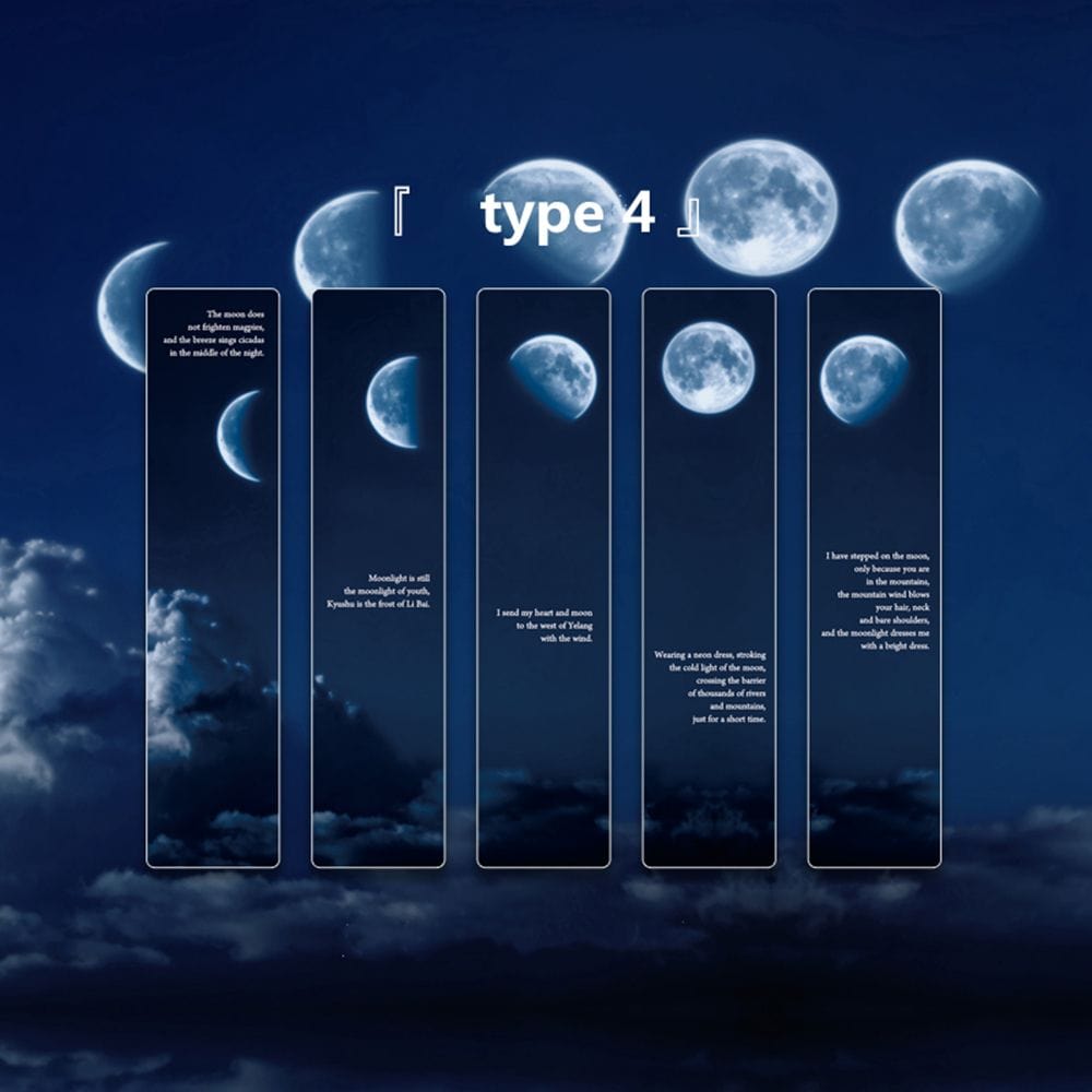 lecture-facile type 4 Marque-page photographie lune et terre