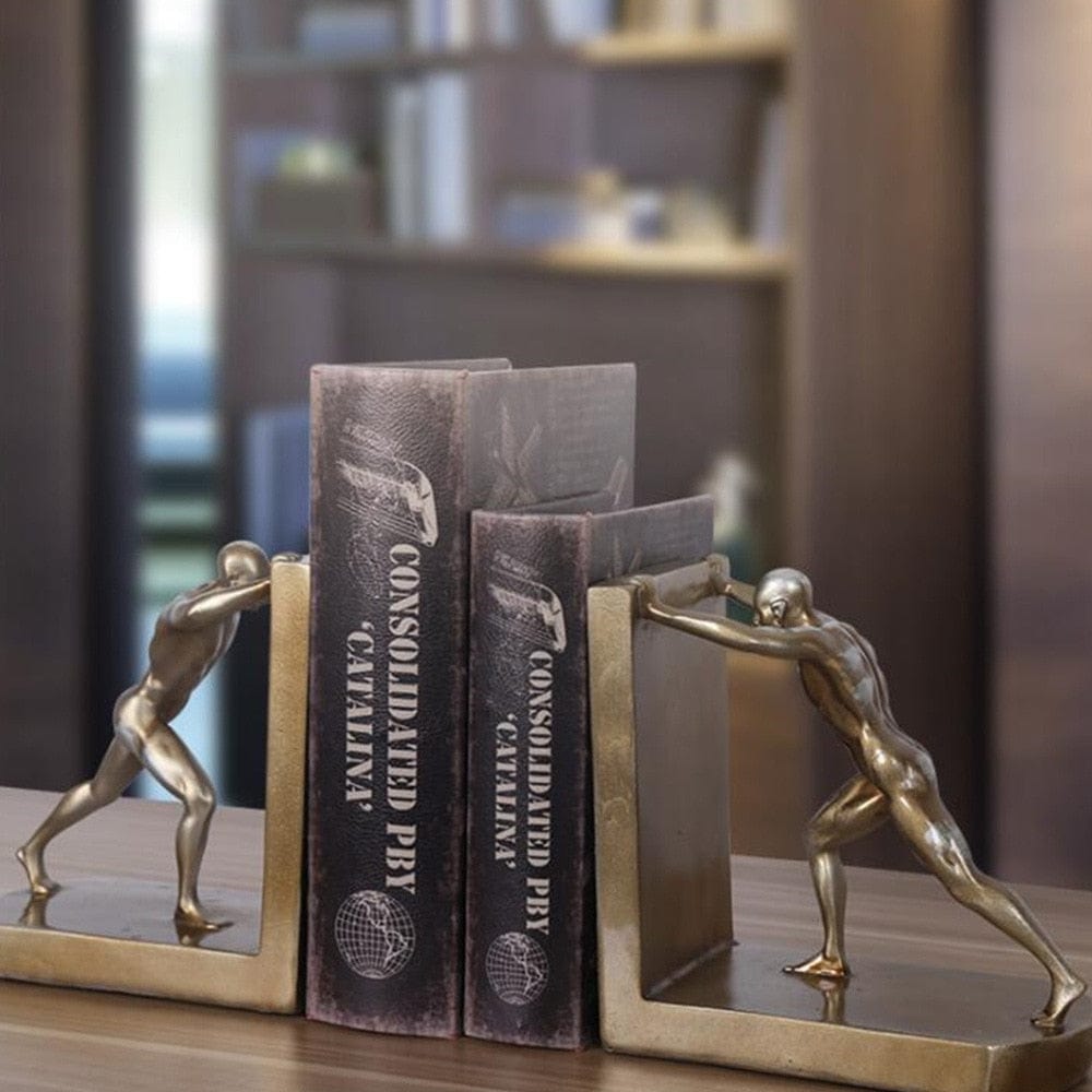 lecture-facile Serre-livre Serre livre sculpture homme