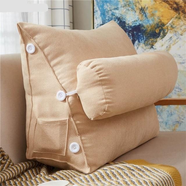 lecture-facile Coussin Coussin triangulaire beige