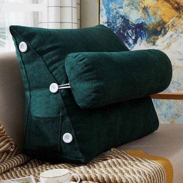 lecture-facile Coussin Coussin triangulaire vert