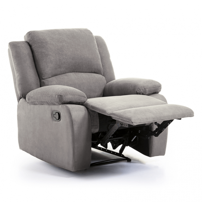 lecture-facile Gris Fauteuil microfibre