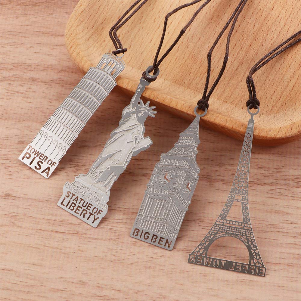 lecture-facile Marque-Page MONUMENT (Tour Eiffel, Statue de la Liberté, Tour de Pise, BigBen)